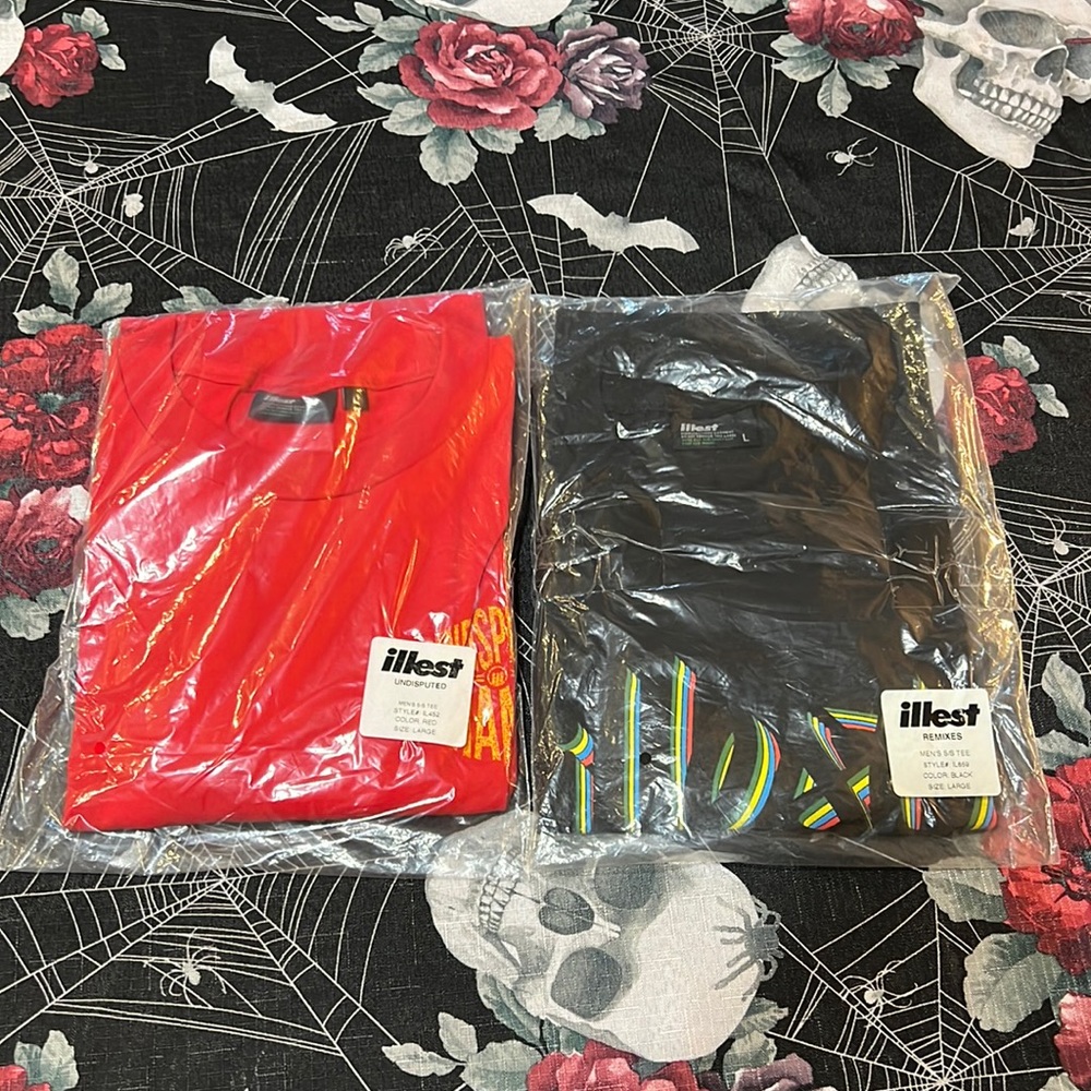 2 VINTAGE NWT ILLEST SAN FRANCISCO SHORT SLEEVE TEE SHIRTS SZ MENS LARGE SEALED